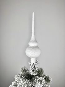 Декор новорічний Верхушка 25 см Кругла Сніг  29287