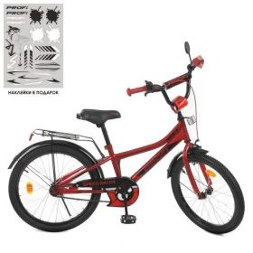 Велосипед дитячий PROF1 20д. Y20311  Speed racer, SKD45,ліхтар,дзвін,дзерк,пiднiжка,червоний  48659
