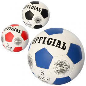 Мяч футбольний OFFICIAL 2500-203 розмір 5,ПУ, 1,4мм, 32панелі, ручн.робота, 280-310г, 3 кол., 45344