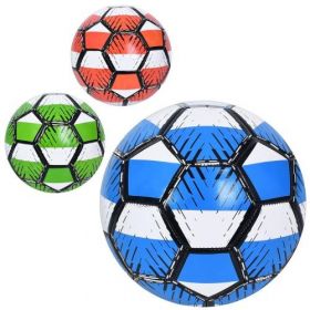 Мяч футбольний EN 3340 (30шт) розмір 5, ПВХ, 1,8мм, неон, 340-360г, 3 кольори, у кул.  12613