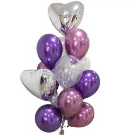- Кульки повітряні 10 шт (2 фольговані, 2 прозорі з цукерки, 6 матових) RV-238 10шт/уп  (50714)